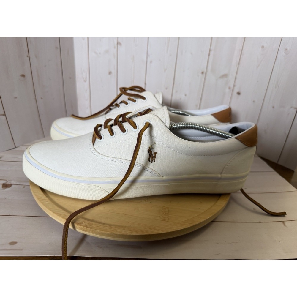 Polo Ralph Lauren Sneaker Mens 11 D Thornton ALite Cushioning Lace Up White